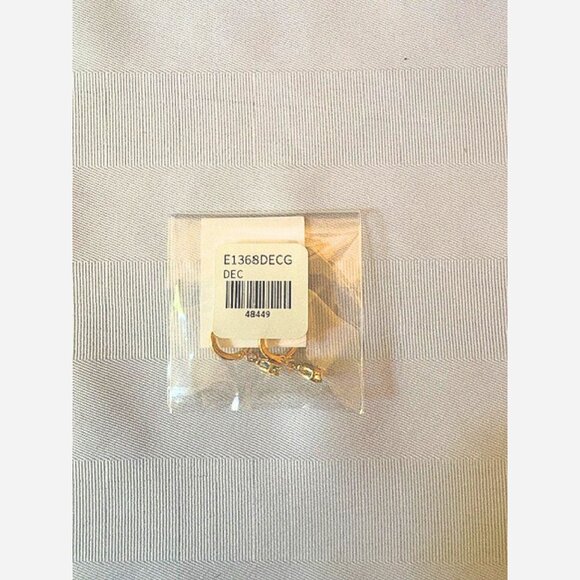 December Birthstone Huggie Earrings – Turquoise/Blue Topaz Charm - Picture 6 of 6